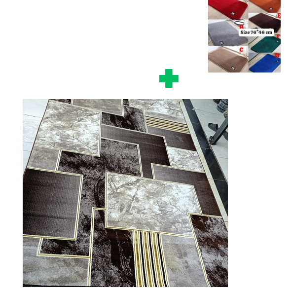 [ ❤EMBRACE THE LATEST TREND 🤩🤩✨ !!! ]  1Pc Size  [ 8X11fts ] Brand new Stylish and Luxurious Exclusive Turkish carpet..That Comes with a Free Doormat ( Random Color)