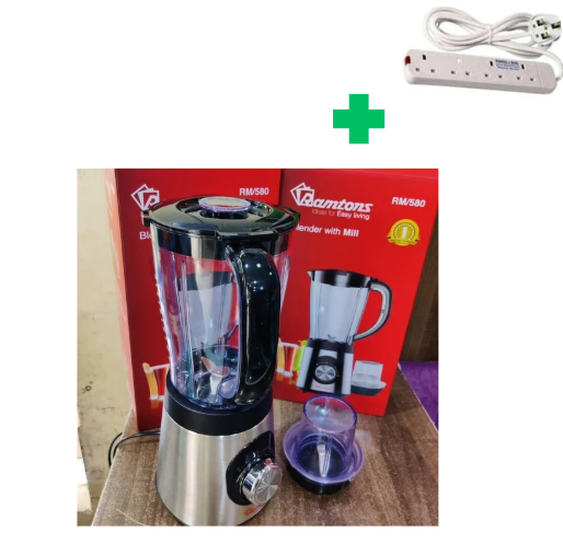 [📢PRICE DROP ALERT! SAVE BIG ON YOUR FAVES 🤑!!!] 2 in 1 Brand New Very Quality Durable & Stylish Ramtons  Blender Capacity 1:5 ltrs...That Comes With Free 4way extension
