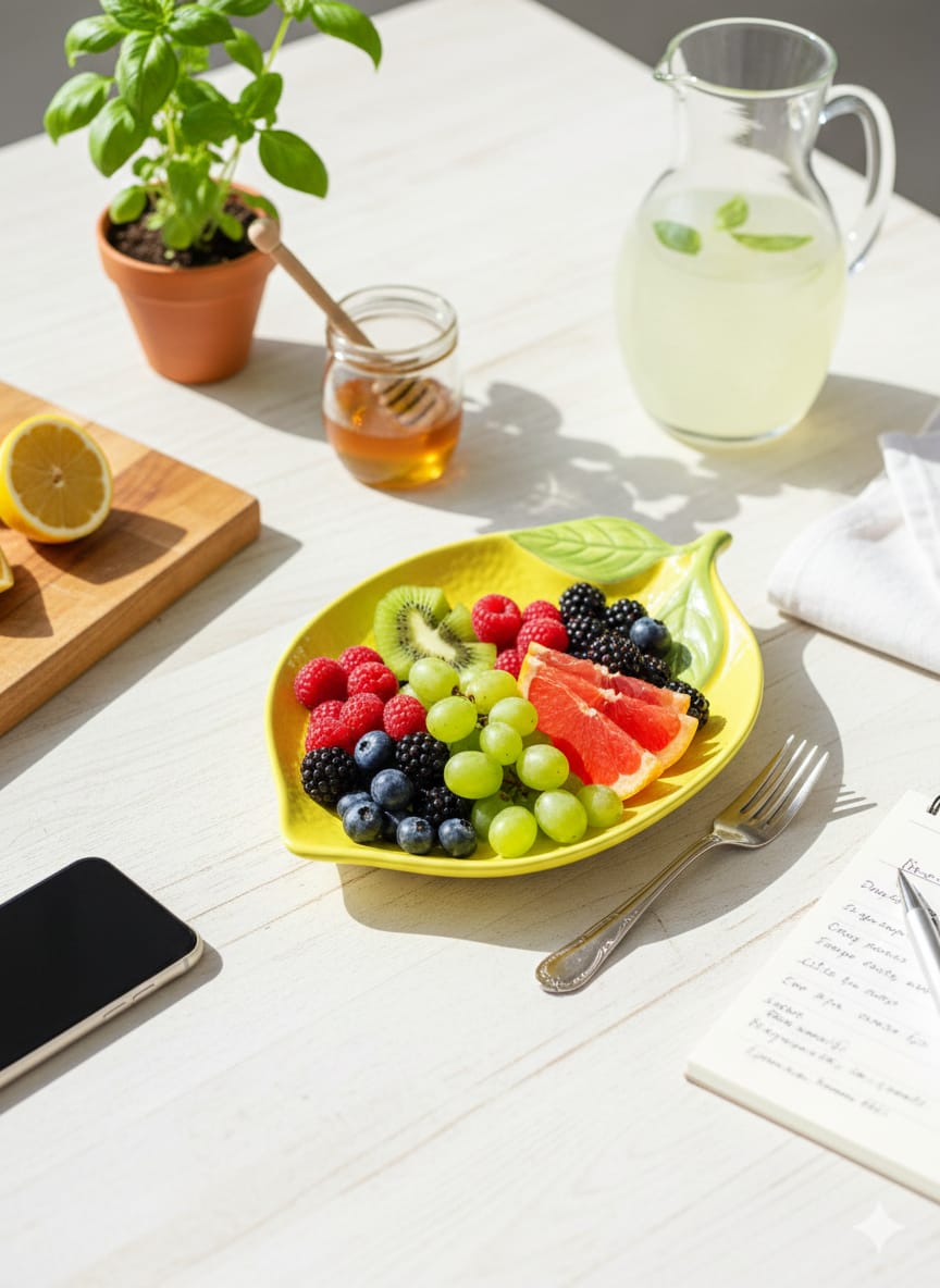 🥇 NO.1 OFFER 🥇 - 1 PC Lemon Ceramic Platter – 10", Yellow, Durable, High-Quality, Elegant, Perfect for Serving Snacks, Fruits & Desserts