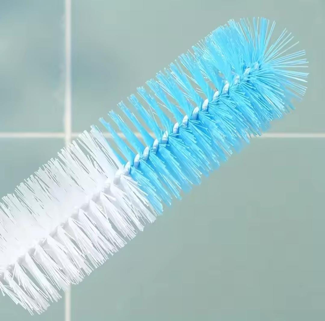 3Pcs Long Handled Kitchen Cleaning Brush with End Sponge for Thermos, Vacuum Flasks, Glass, Bottles, and Narrow Neck Containers