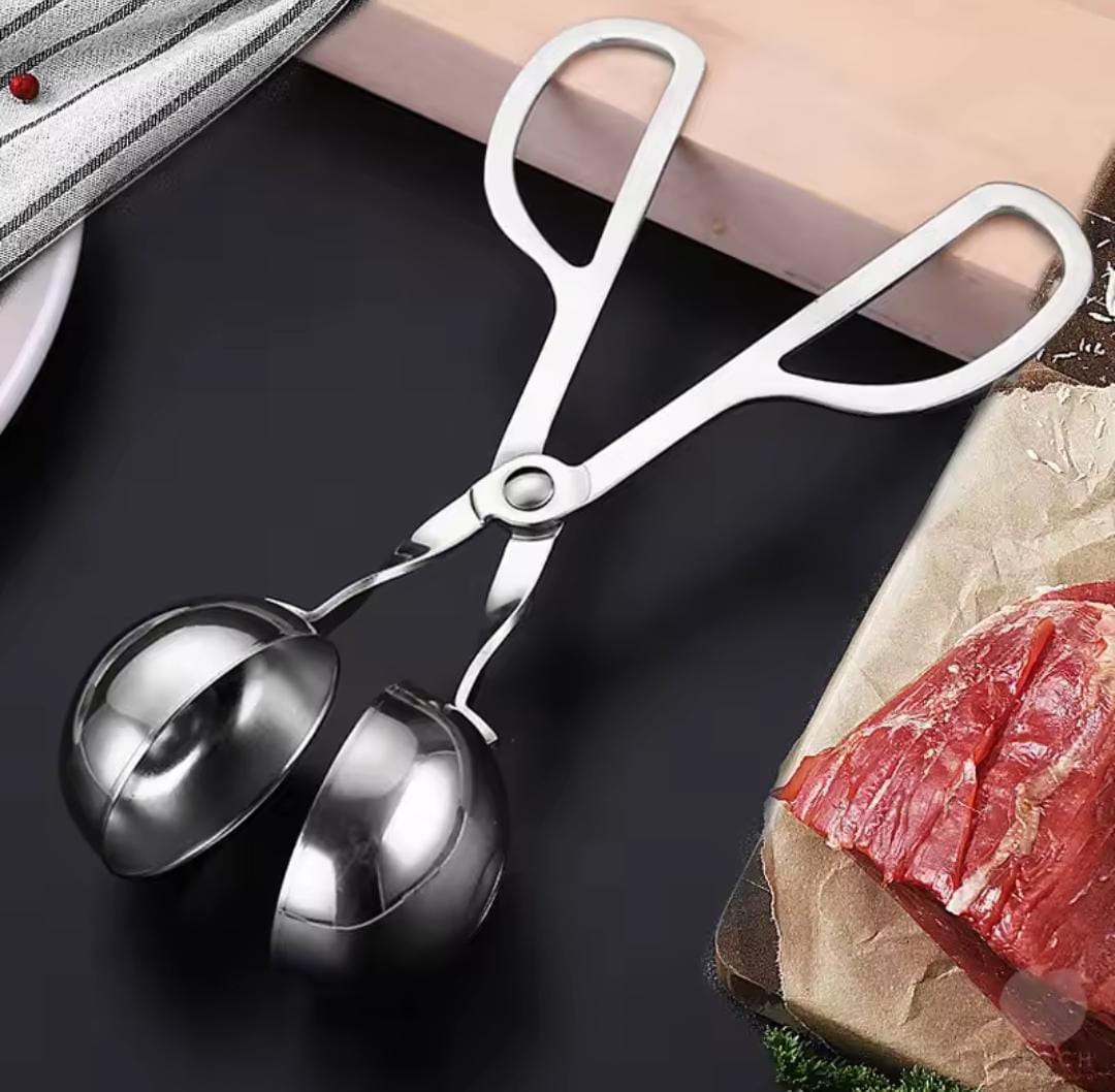 High Quality Stainless Steel Double Kitchen Meatball Maker with 18cm Length – Strong, Durable Cooking Tool for Effortless Meatball Shaping and Convenient Kitchen Food Preparation