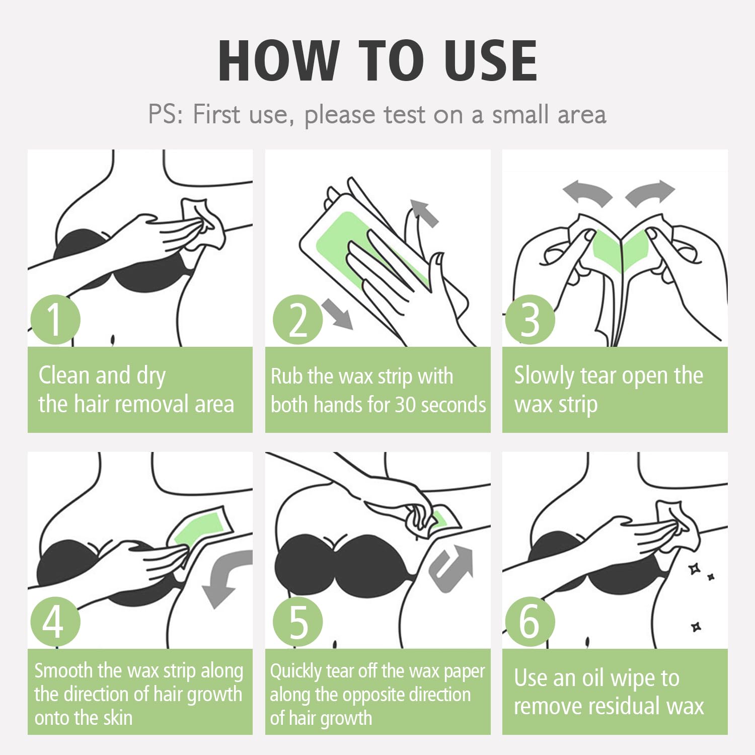 40 Strips Rapid Hair Removal Wax Strips – Double-Sided Long-Lasting Depilation Paper for Women’s Legs, Arms, Bikini & Neck, Safe & Gentle Wax Strips for Smooth Skin