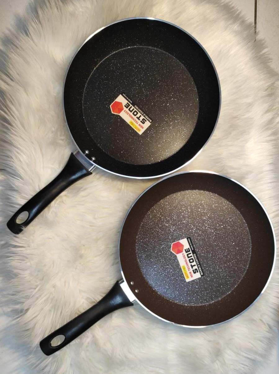 28cm Nonstick Marble Frying Pan – Durable Aluminum Kitchen Frying Pan for Gas & Electric Stoves, Scratch Resistant, Even Heat Distribution, Easy to Clean Cookware