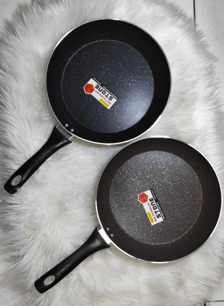 28cm Nonstick Marble Frying Pan – Durable Aluminum Kitchen Frying Pan for Gas & Electric Stoves, Scratch Resistant, Even Heat Distribution, Easy to Clean Cookware