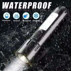 Mini EDC USB Rechargeable Flashlight – Compact Torch with 4 Modes, COB Emergency Floodlight, Outdoor Camping Searchlight for Hiking, Home, Travel & Everyday Use