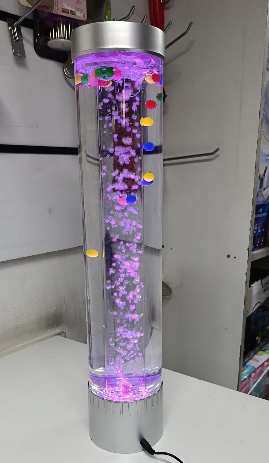 LED Bubble Aquarium Lamp 50CM | 10CM Diameter Mood Light Tube Fish Tank | Desktop Artificial Aquarium Night Light for Kids Room, Bedroom, Office, Home & Romantic Date Nights
