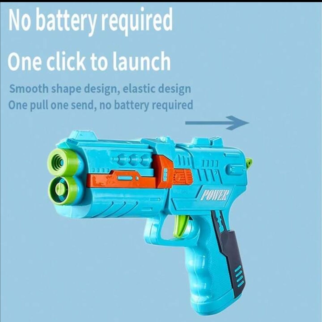 Kids' Toy Gun with Simulation Structure & Target | Manual Sliding Lock Creative Launching Toy with EVA Foam Bullets for Indoor & Outdoor Play | Safe Soft Ammo, Manual Operation, Fun Shooting Game.
