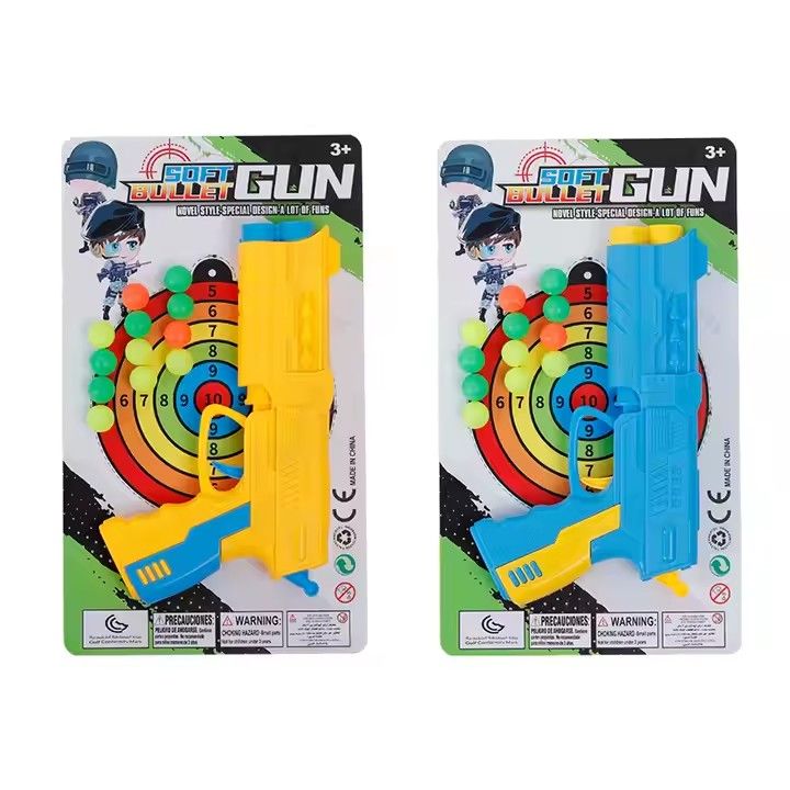 Kids' Toy Gun with Simulation Structure & Target | Manual Sliding Lock Creative Launching Toy with EVA Foam Bullets for Indoor & Outdoor Play | Safe Soft Ammo, Manual Operation, Fun Shooting Game.