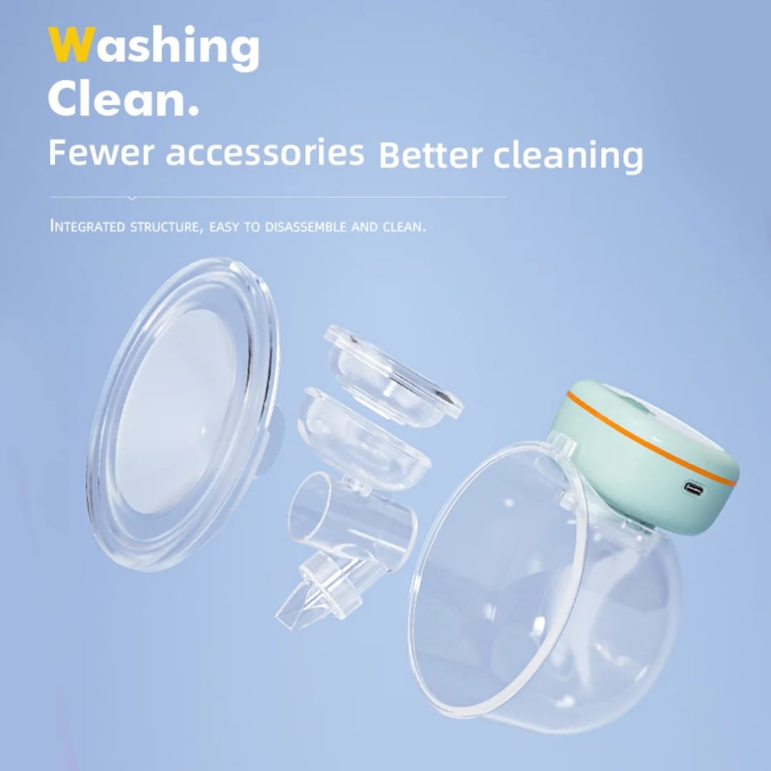 Wearable & Rechargeable Electric Breast Pump, Wireless Hands-Free Portable Milk Extractor, BPA-Free Comfortable Breastfeeding Pump with Strong Suction Power & Quiet Operation