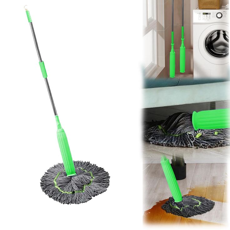 New Upgrade 144cm Pocket Wringing Mop | High-Absorption Self-Twisting Cleaning Mop | Efficient Floor Cleaning Tool for Home, Office, and Easy Wet or Dry Mopping