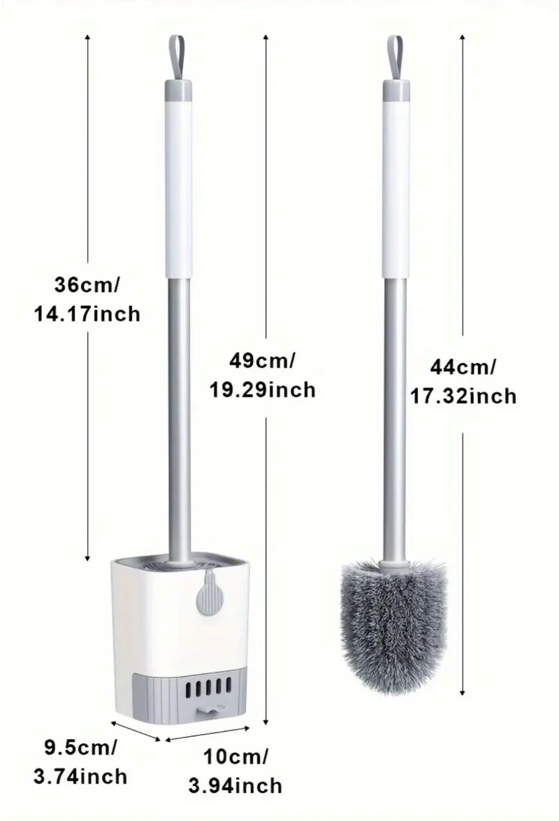 Wall Mounted Long Handle Toilet Cleaning Brush with Holder – Flexible Silicone Brush Head for Deep Cleaning, No Dead Corners, Hygienic Design with Drip-Free Wall Stand