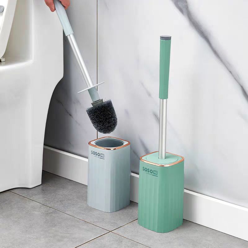 Wall-Mounted Toilet Cleaning Brush Set with Holder – Hard Bristles, Long Handle, Efficient Corner Cleaning, Durable Bathroom Accessory for Home Use