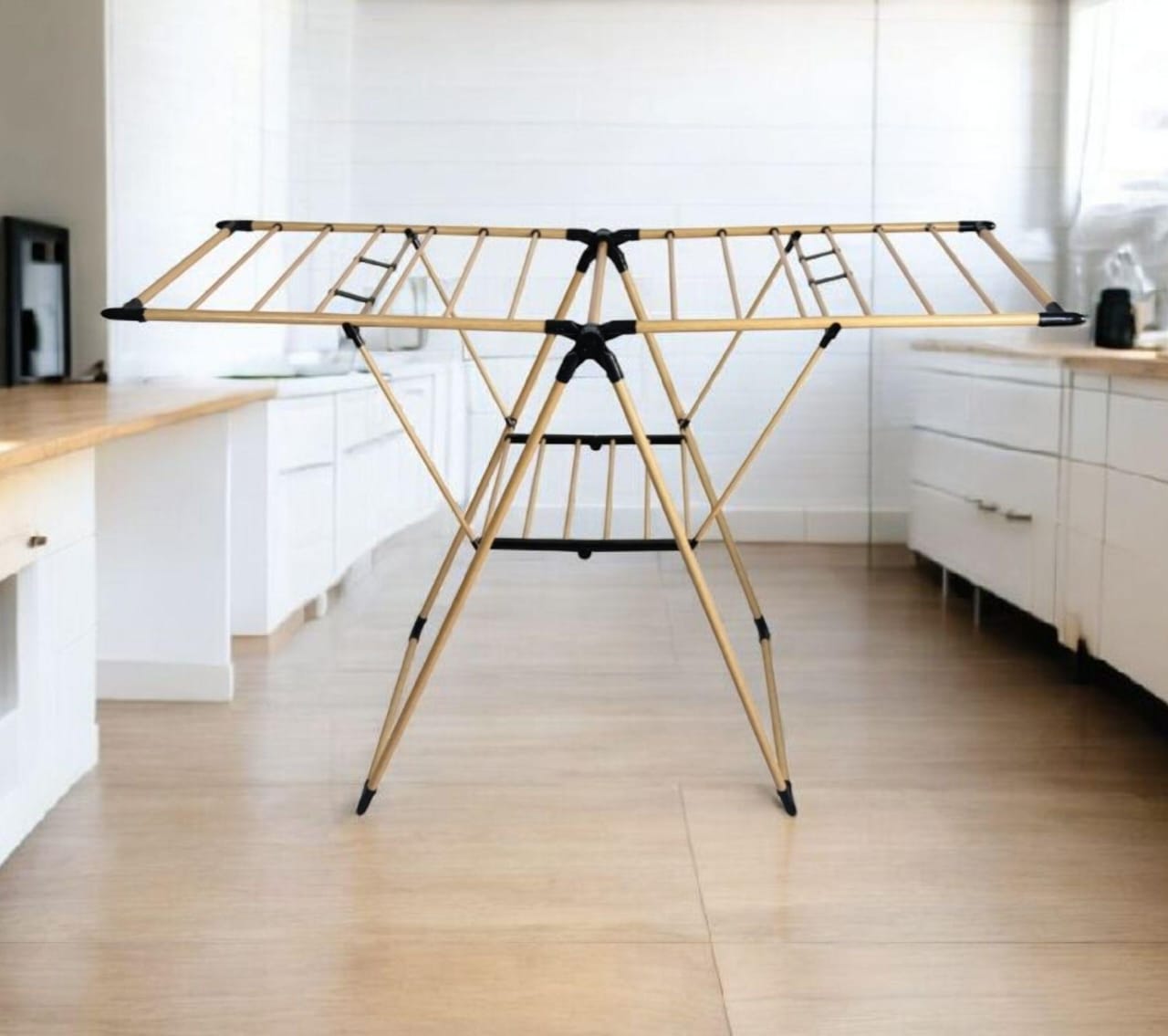 Portable Butterfly Clothes Drying Rack with Foldable Design, Easy Portability for Home Laundry Use, Stable Structure with 20kg Weight Endurance for Efficient Indoor Clothes Drying