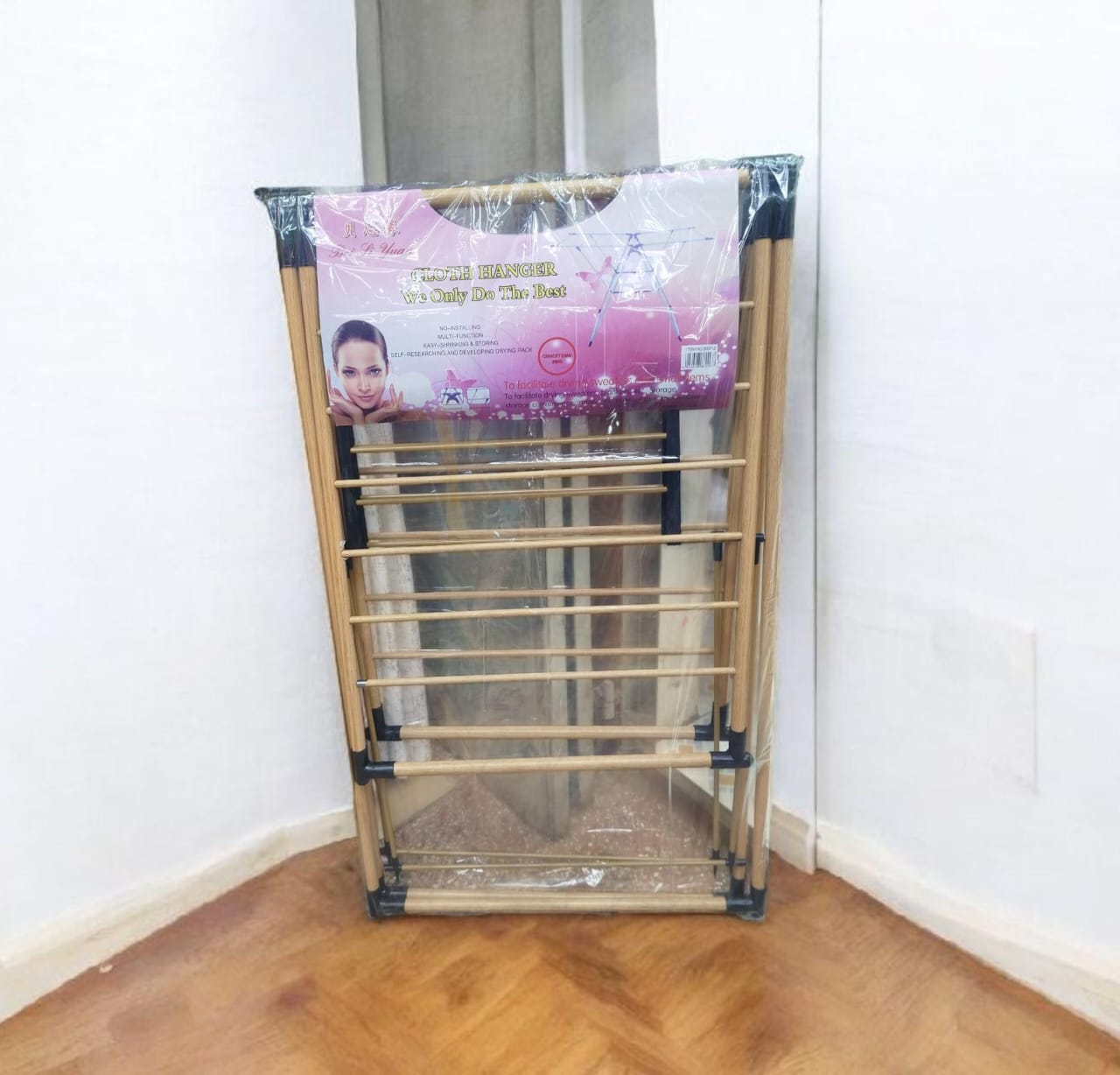 Portable Butterfly Clothes Drying Rack with Foldable Design, Easy Portability for Home Laundry Use, Stable Structure with 20kg Weight Endurance for Efficient Indoor Clothes Drying