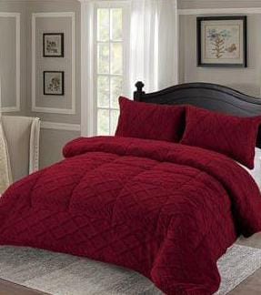 Heavy Sherpa Woolen Duvet Set with Ultra-Warm, Soft, and Cozy Design for Comfortable Bedroom Use, Complete Bedding Set with Duvet, Bedsheet, and Pillow Cases for Restful Sleep