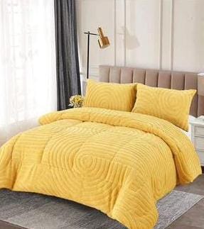 Heavy Sherpa Woolen Duvet Set with Ultra-Warm, Soft, and Cozy Design for Comfortable Bedroom Use, Complete Bedding Set with Duvet, Bedsheet, and Pillow Cases for Restful Sleep