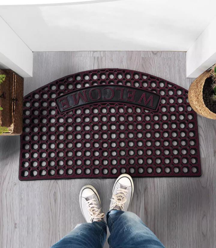 Rubber Door Mat with Heavy-Duty Non-Slip Design for Safe and Durable Home Entry Use, Ideal for Indoor and Outdoor Entrances, Providing Reliable Grip, Easy Cleaning, and Long-Lasting Performance