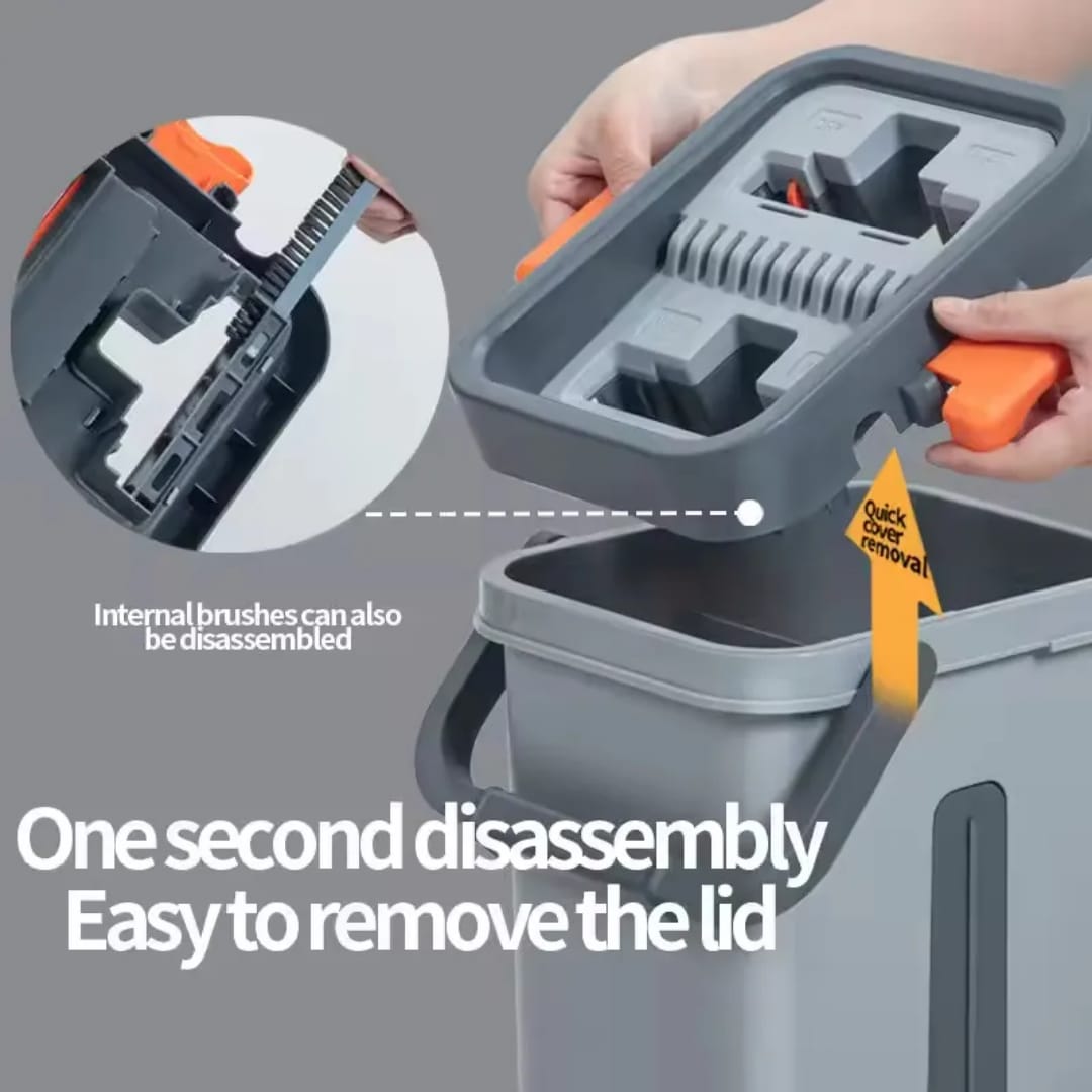 360° Rotating Hands-Free Mop with Adjustable Handle and Durable Microfiber Head, Easy to Clean Floors, Ideal for Home, Kitchen, Bathroom, and Office Use, Effortless Wet and Dry Mopping