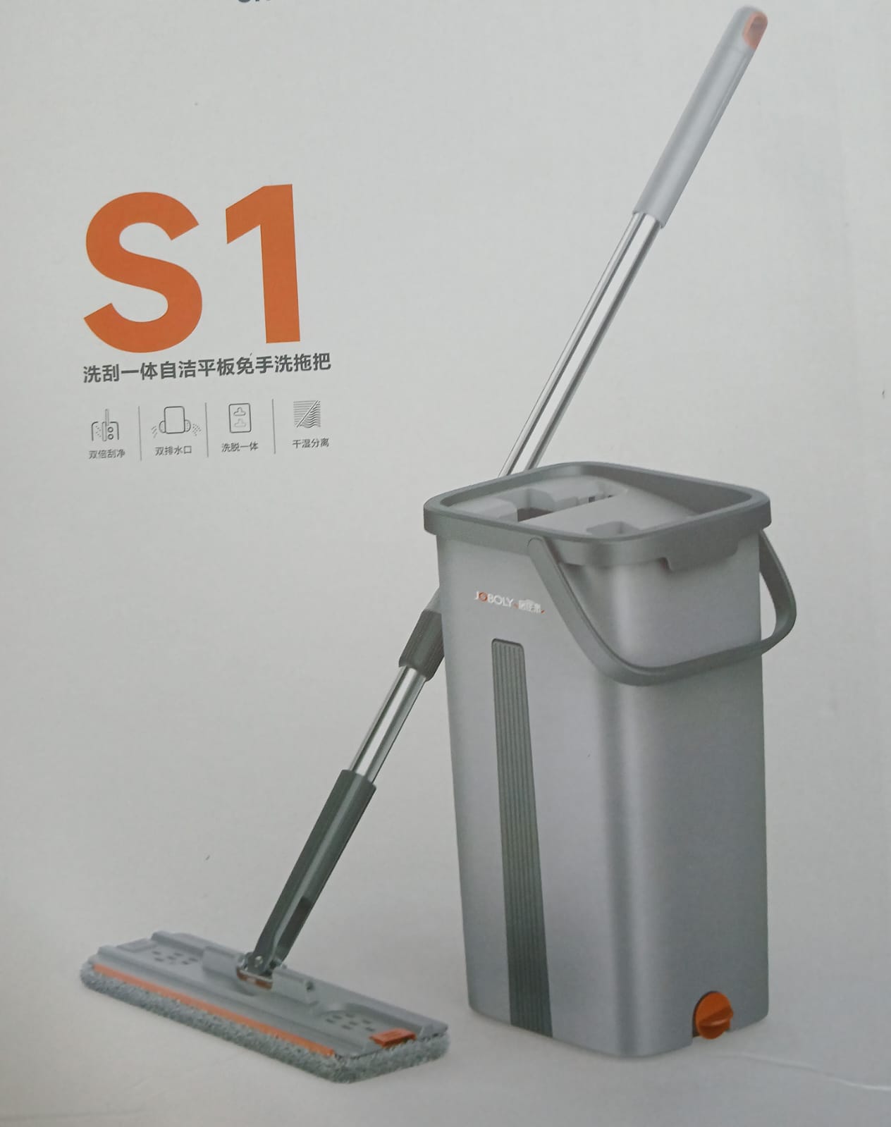 360° Rotating Hands-Free Mop with Adjustable Handle and Durable Microfiber Head, Easy to Clean Floors, Ideal for Home, Kitchen, Bathroom, and Office Use, Effortless Wet and Dry Mopping