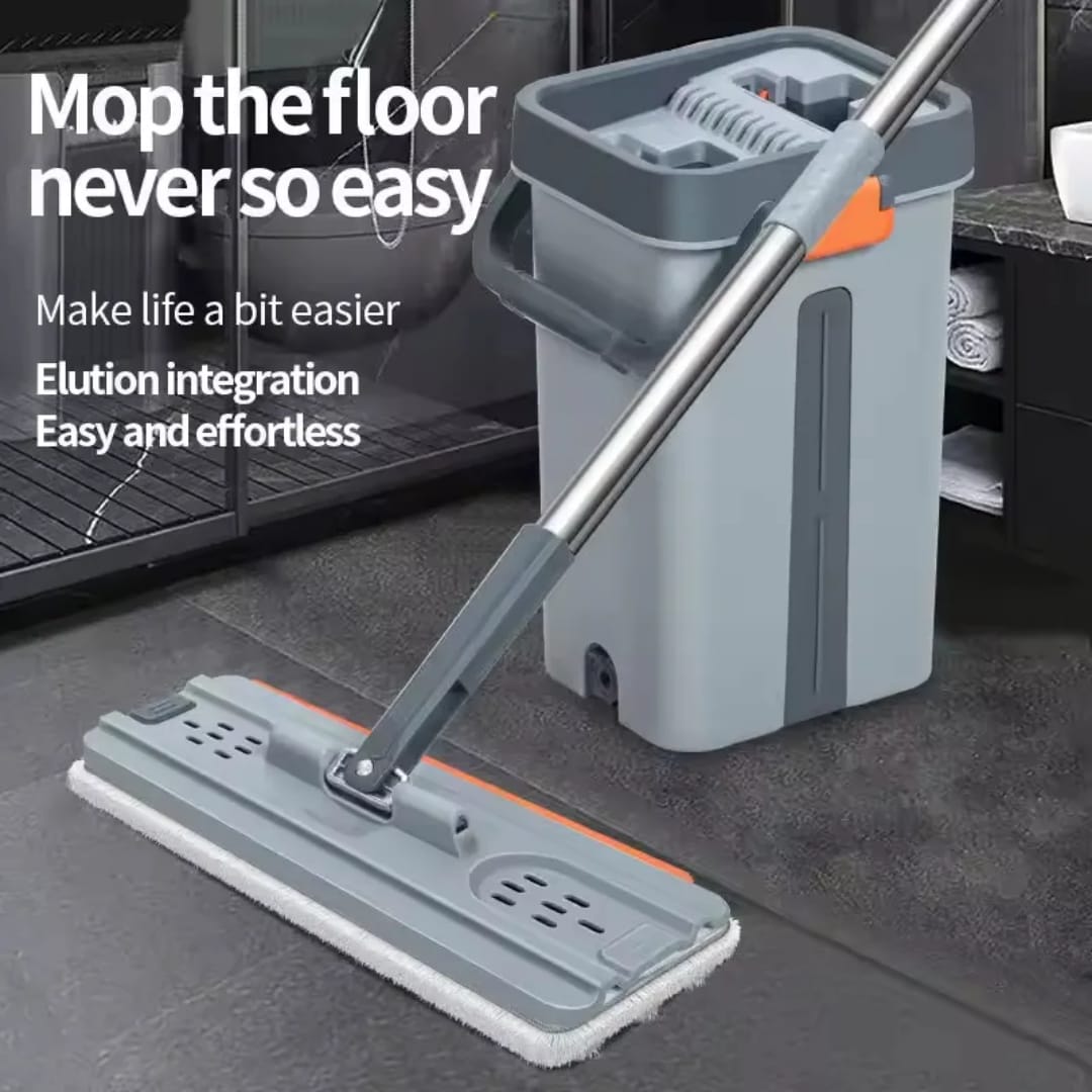 360° Rotating Hands-Free Mop with Adjustable Handle and Durable Microfiber Head, Easy to Clean Floors, Ideal for Home, Kitchen, Bathroom, and Office Use, Effortless Wet and Dry Mopping