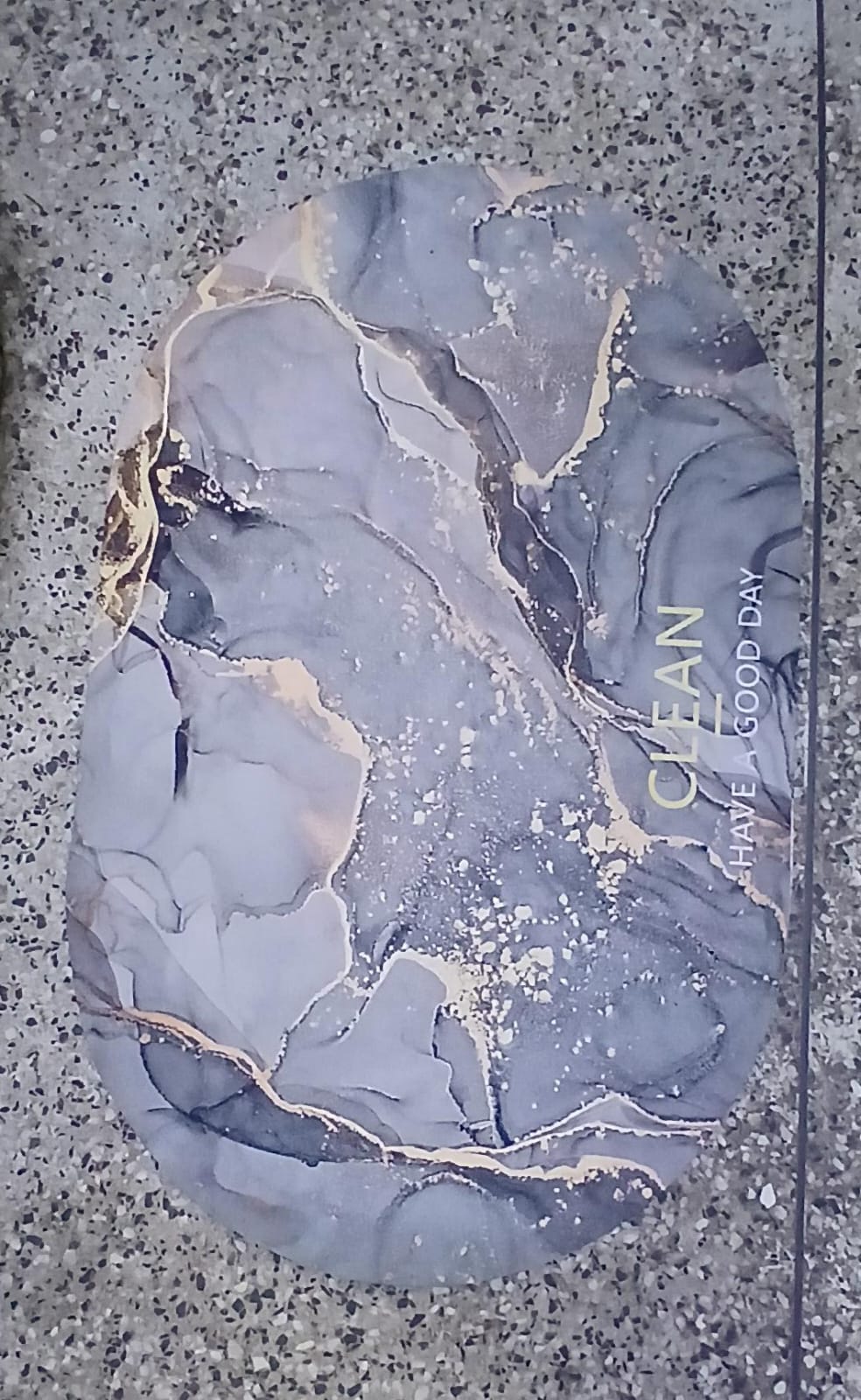 Oval Bathroom and Door Mat with Rubber Underside, Soft, Water-Absorbent, and Non-Slip Design, Perfect for Bathrooms, Doors, and Indoor Home Spaces, Providing Safety and Comfort