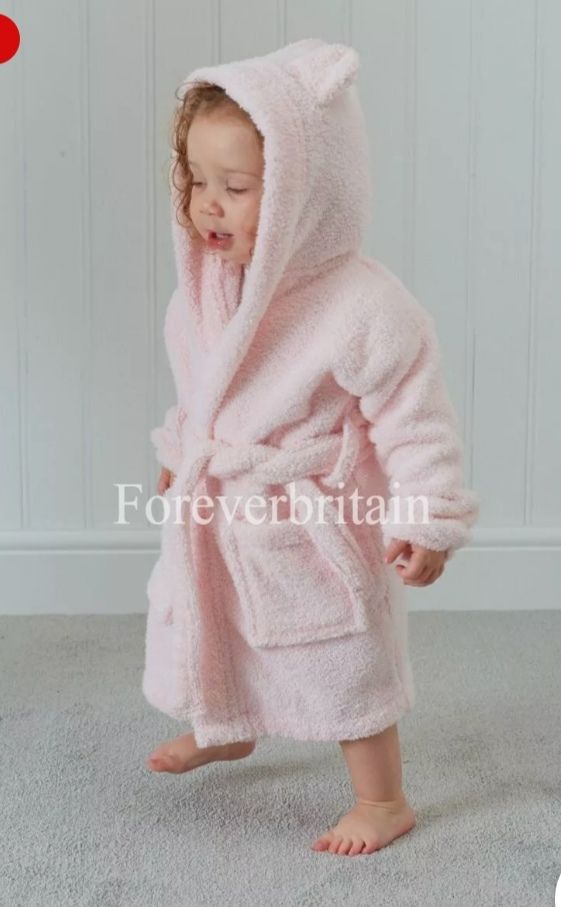 Kids Bathrobes for Ages 2-4 Years – Soft, Absorbent, and Comfortable Children's Robes for After Bath, Pool, or Beach Use with Hood and Secure Tie
