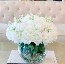 A bunch of artificial home decor OPEN PETALS roses without vase (12 flowers) for your office or home table top/center pieces