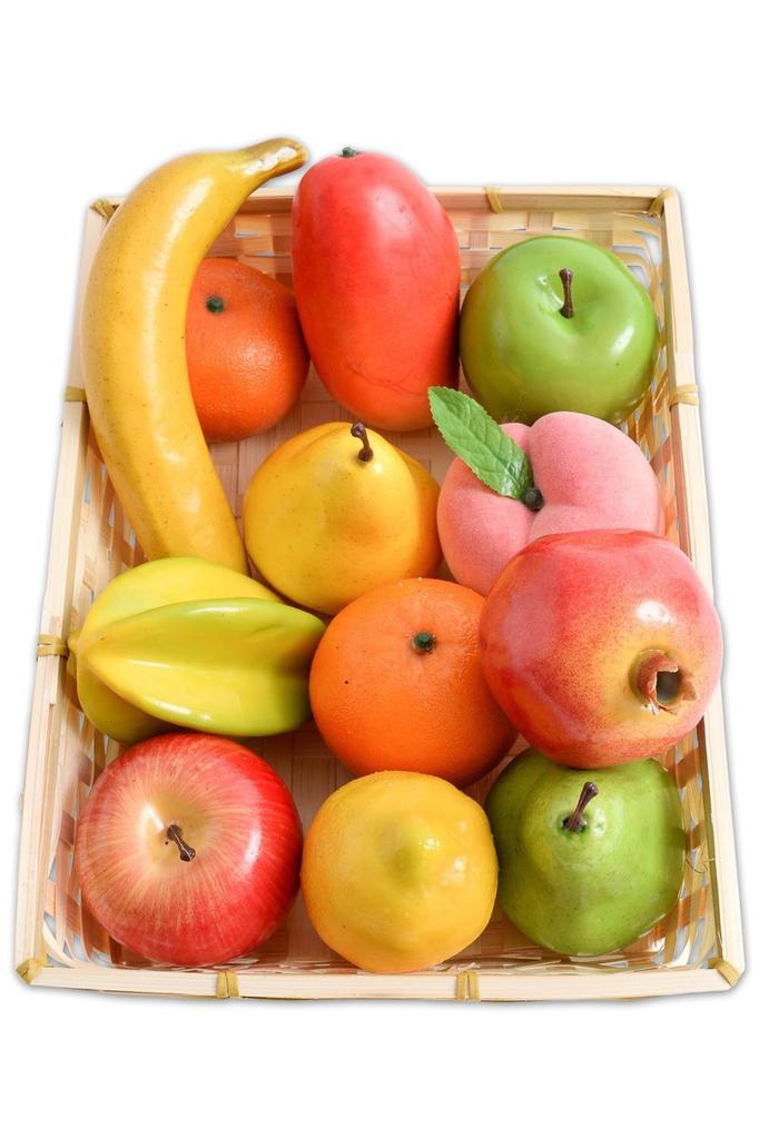 ARTIFICIAL ASSORTED FAKE FRUIT SET ADDS SWEET, CHEEKY CHARM TO YOUR DECOR. PERFECT FOR KITCHEN, DINING, STORE DISPLAYS, OR PHOTO PROPS. REALISTIC, COLORFUL, AND REUSABLE FOR VIBRANT, LASTING STYLE!