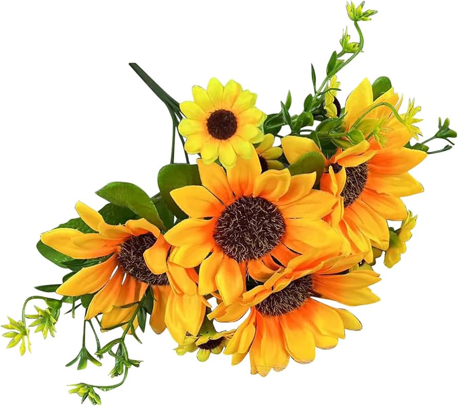 1PC MINI ARTIFICIAL BABY SUNFLOWER 🌞 ADDS BRIGHT, CHEERFUL CHARM TO ANY SPACE. PERFECT FOR HOME, OFFICE, OR GIFTING. NO VASE NEEDED—EASY TO DISPLAY AND MAINTENANCE-FREE FOR LASTING BEAUTY!