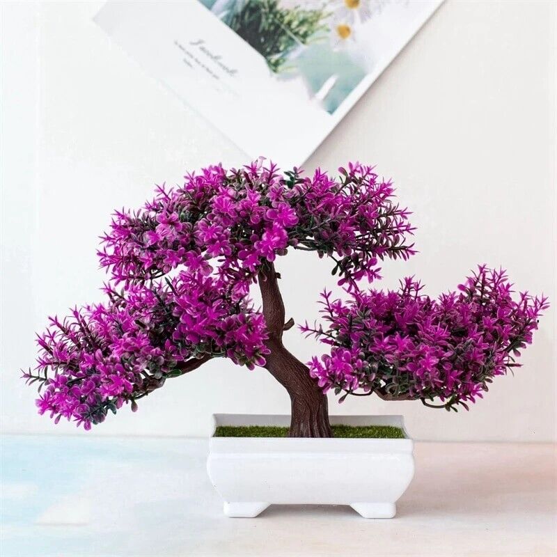 1PC ADORABLE POTTED BONSAI FLOWERS BRING NATURAL BEAUTY AND CHARM TO ANY ROOM. PERFECT FOR HOME, OFFICE, OR GIFTING. REALISTIC, MAINTENANCE-FREE, AND EASY TO DISPLAY FOR LASTING STYLE.