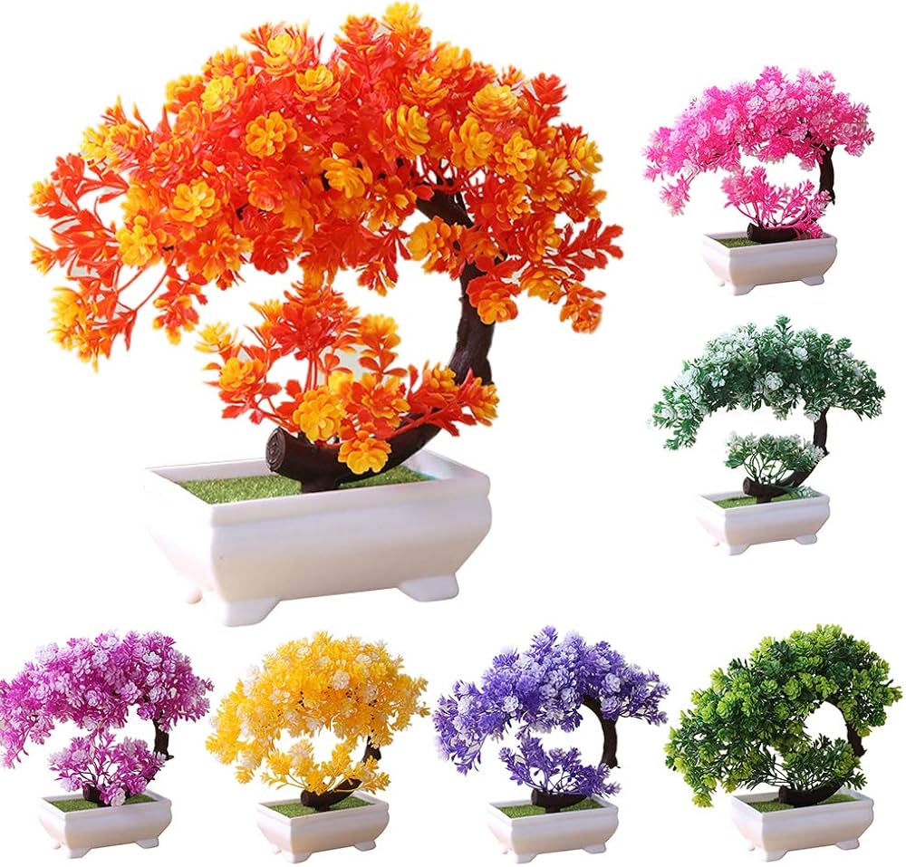 1PC ADORABLE POTTED BONSAI FLOWERS BRING NATURAL BEAUTY AND CHARM TO ANY ROOM. PERFECT FOR HOME, OFFICE, OR GIFTING. REALISTIC, MAINTENANCE-FREE, AND EASY TO DISPLAY FOR LASTING STYLE.