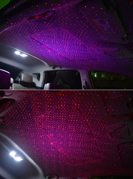 1pc new high quality car LED Starry Sky Light Lighting Modes Sound Activated USB Star Projector Night Lights car Decorative Lamps