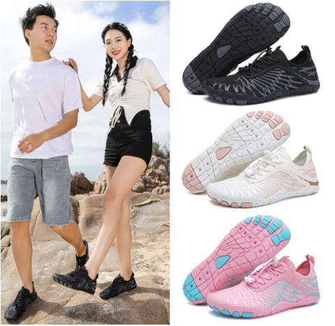 1Pair Swim Beach Aqua Shoes Quick Dry Wading Sneaker Breathable Trekking Wading Shoes Wear-resistant Outdoor Supplies for Lake Hiking