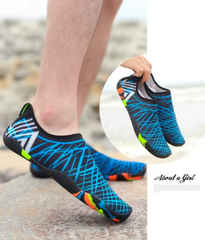 1Pair Unisexes Outdoor Aqua Shoes Couples Vacation Beach Barefoot Swimming Shoes Indoor Fitness Yoga Shoes