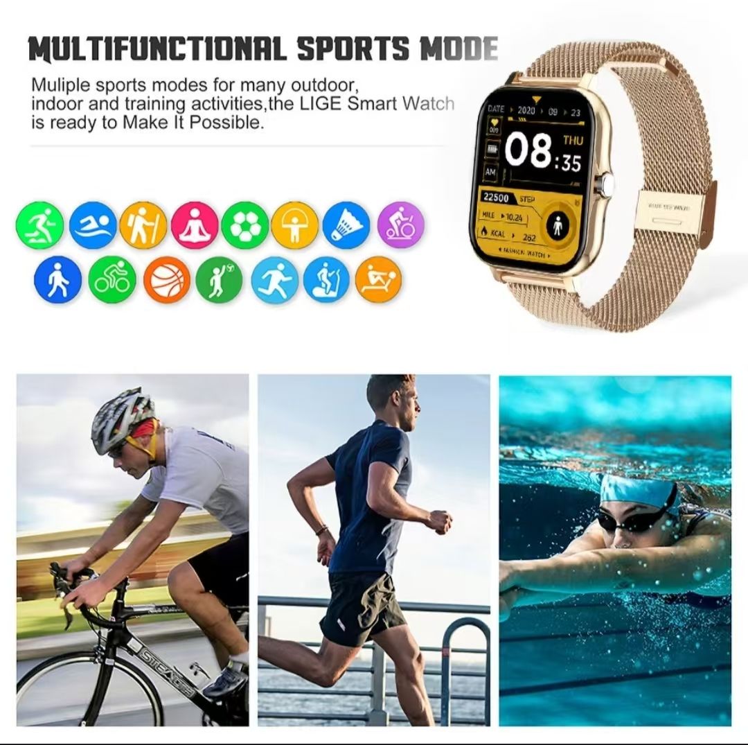 Full Touch Sport Smart Watch Men Women Heart Rate Fitness Tracker Bluetooth call Smartwatch wristwatch