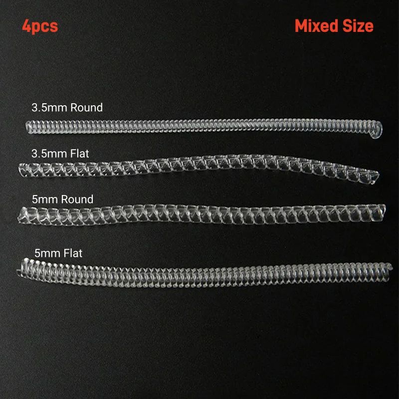 4pcs/Set Ring Size Reducer Tools Spiral Spring Based Rings Adjust Invisible Transparent Tightener Resizing Tool Jewelry Guard