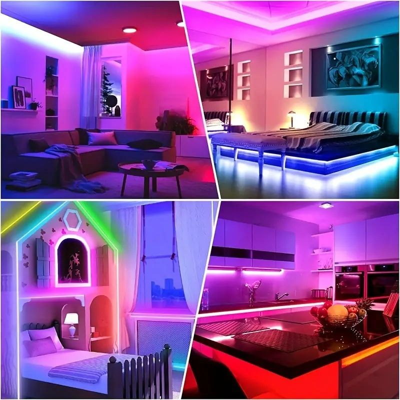 24V 3535RGB LED strip with 44 keys Bluetooth music RGB strip set self-adhesive LED ambient light strip