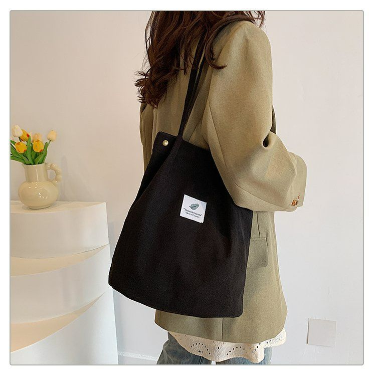 Bags for Women Corduroy Shoulder Bag Reusable Shopping Bags Casual Tote Female Handbag for A Certain Number of Dropshipping
