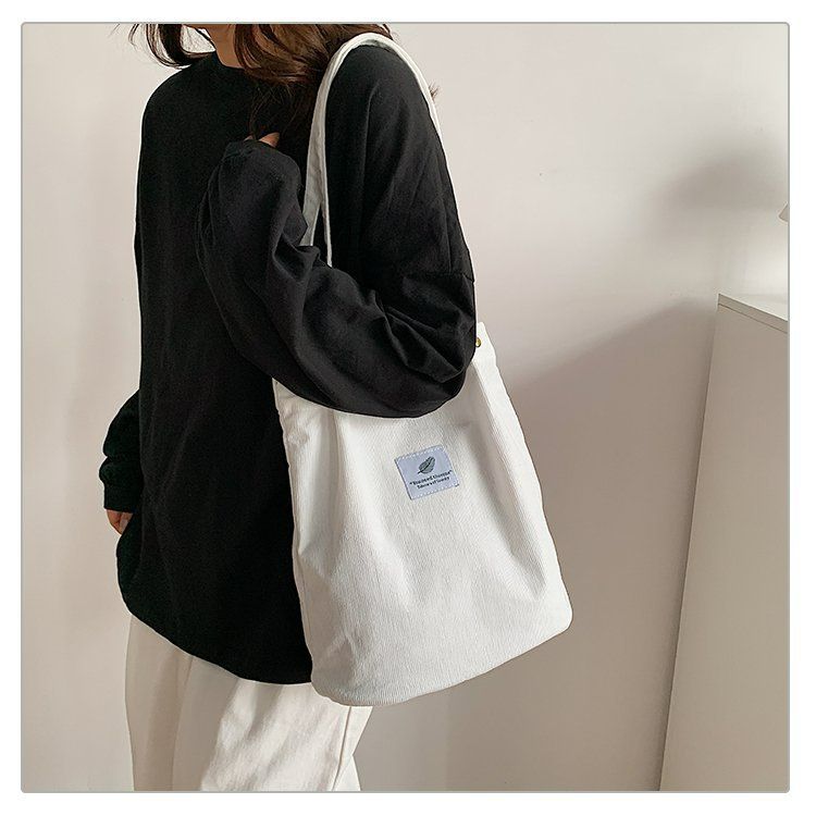 Bags for Women Corduroy Shoulder Bag Reusable Shopping Bags Casual Tote Female Handbag for A Certain Number of Dropshipping