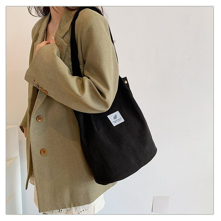 Bags for Women Corduroy Shoulder Bag Reusable Shopping Bags Casual Tote Female Handbag for A Certain Number of Dropshipping