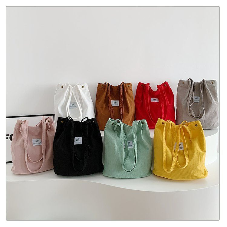 Bags for Women Corduroy Shoulder Bag Reusable Shopping Bags Casual Tote Female Handbag for A Certain Number of Dropshipping