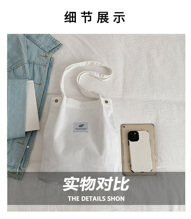 Bags for Women Corduroy Shoulder Bag Reusable Shopping Bags Casual Tote Female Handbag for A Certain Number of Dropshipping