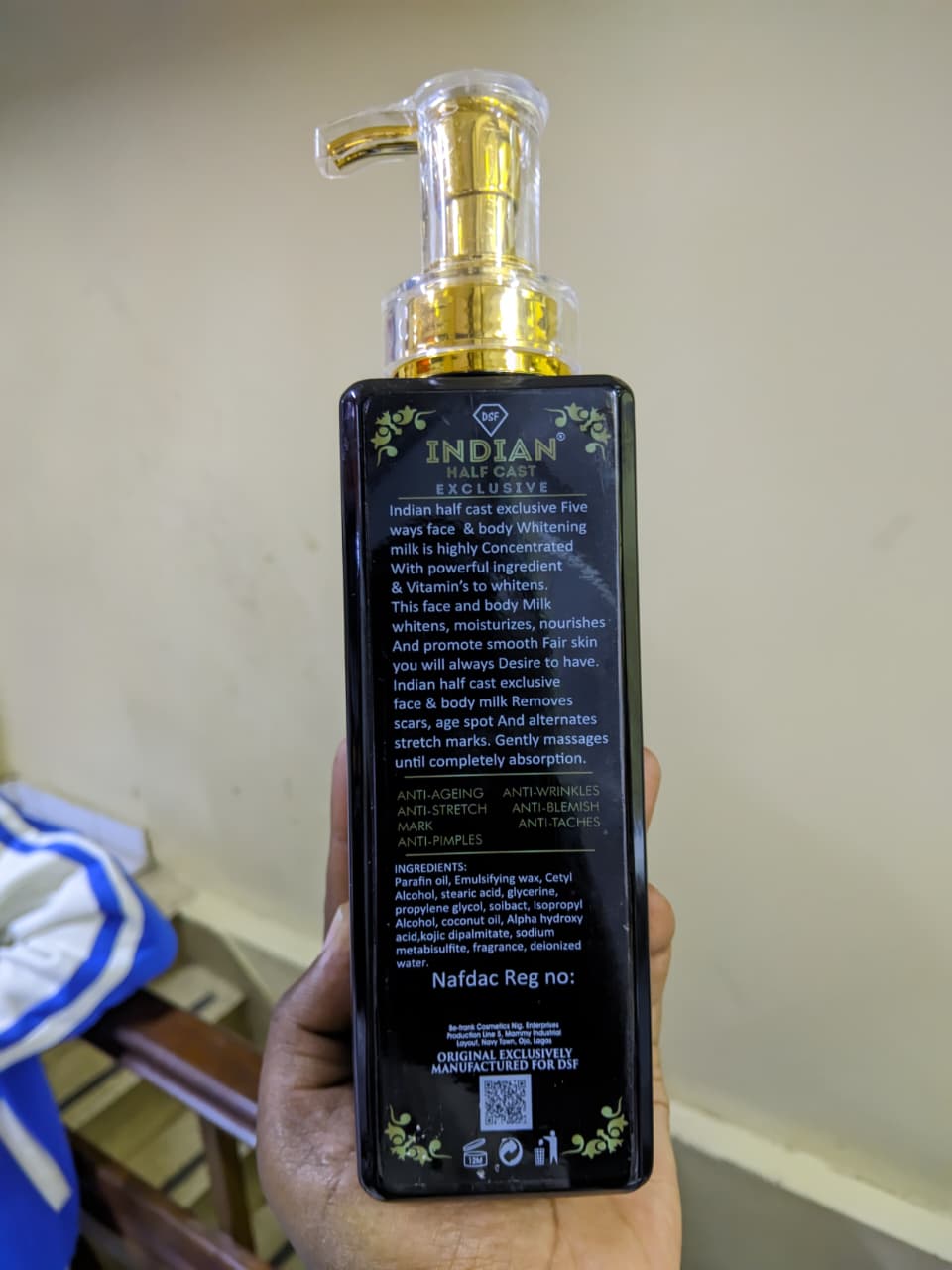 Indian Halfcast Exclusive Lotion Brightens skin tone, reduces blemishes, and moisturizes deeply with SPF 55 and active whitening ingredients