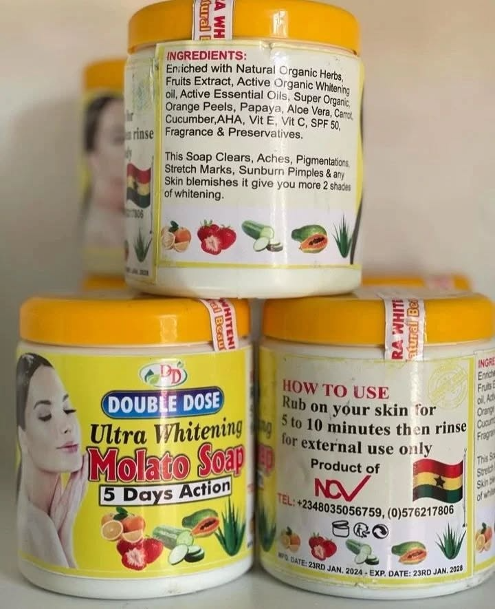 Original Double Dose Ultra Whitening Molato Soap Achieve Brighter, Smoother, And Even-Toned Skin In Just 5 Days While Gently Exfoliating And Nourishing