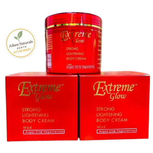 Extreme Glow Strong Lightening Body Cream with Argan Oil and Vegeclairine Brightens Dark Spots, Evens Skin Tone, Hydrates, Smooths for a Soft Radiant Body