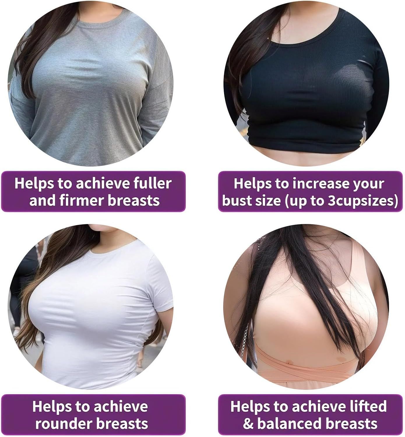 Breast Enhancement Capsules For Natural Bust Enlargement, Firming, Lifting & Skin Support 60 Capsules Enhances Bust Size, Firms Breasts, Promotes Healthy Skin & Boosts Confidence Naturally