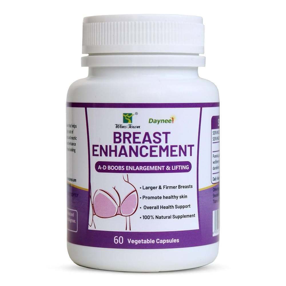 Breast Enhancement Capsules For Natural Bust Enlargement, Firming, Lifting & Skin Support 60 Capsules Enhances Bust Size, Firms Breasts, Promotes Healthy Skin & Boosts Confidence Naturally
