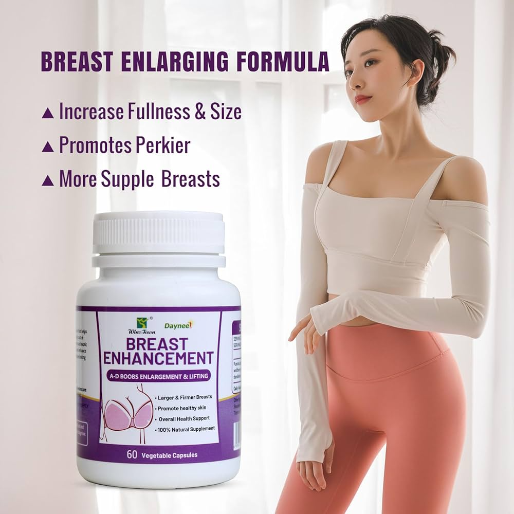 Breast Enhancement Capsules For Natural Bust Enlargement, Firming, Lifting & Skin Support 60 Capsules Enhances Bust Size, Firms Breasts, Promotes Healthy Skin & Boosts Confidence Naturally
