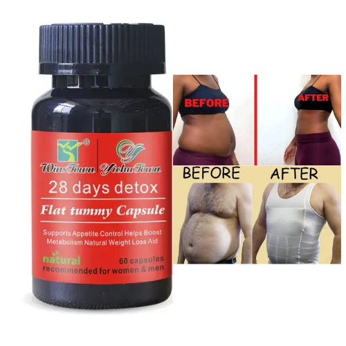 28 Days Detox Flat Tummy Capsules Natural Herbal Formula That Supports Detoxification, Burns Belly Fat, Boosts Energy, Improves Digestion, And Aids In Healthy Weight Loss For A Slimmer Tummy