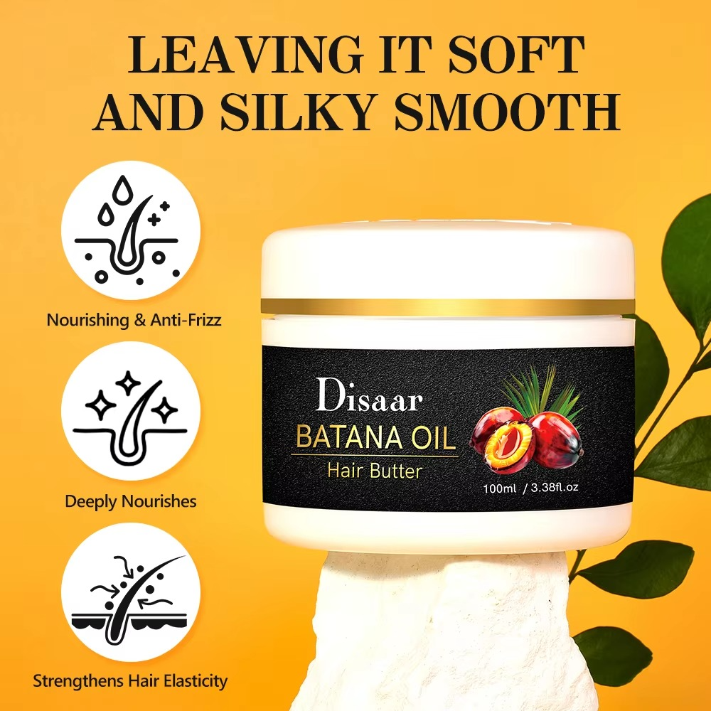 Disaar Batana Oil 100ml With Rosemary and Shea Butter For Fast Hair Growth Stronger Roots Thicker Edges Deep Repair For Dry Damaged Hair Breakage Control Healthy Scalp Support For Men And Women
